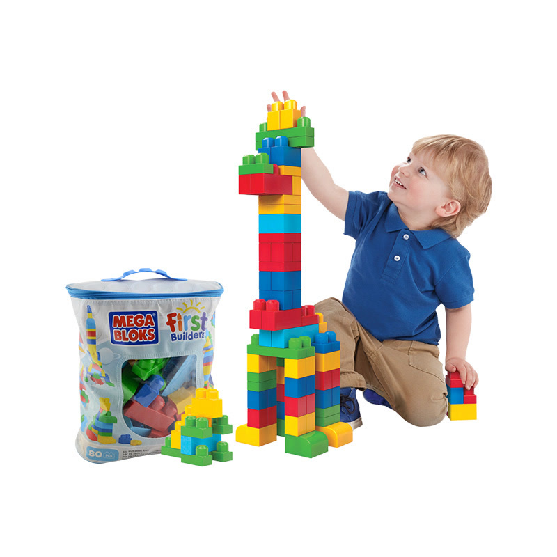 美高费雪大颗粒80粒积木玩具1-5岁宝宝学前拼搭礼物两色可选