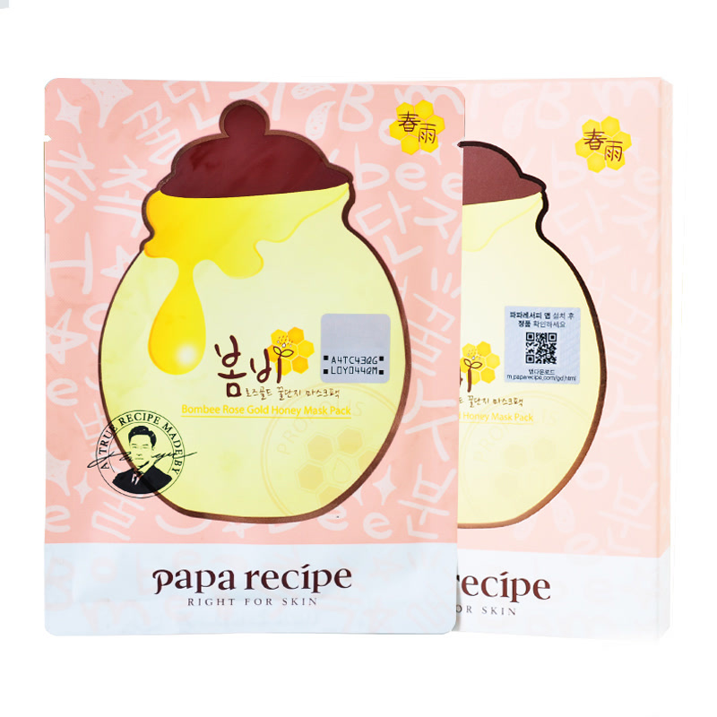 韩国Papa Recipe春雨 玫瑰蜂蜜黄金面膜修护紧致 一盒5片 包邮