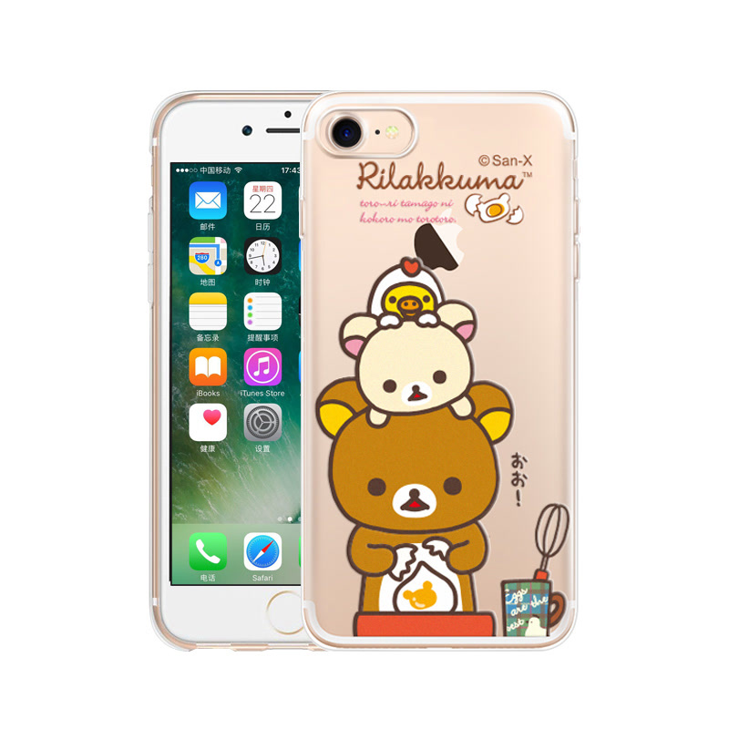 轻松熊苹果7卡通手机壳硅胶防摔防滑个性创意iphone7P保护壳女