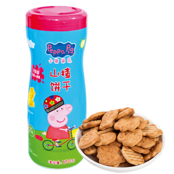 小猪佩奇 Peppa Pig 山楂饼干 宝宝零食 饼干 罐装 100g