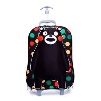 酷MA萌KUMAMON 熊本熊儿童书包可爱卡通拉杆包中小学生男女款背包 佳织布16英寸拉杆包（绿色）