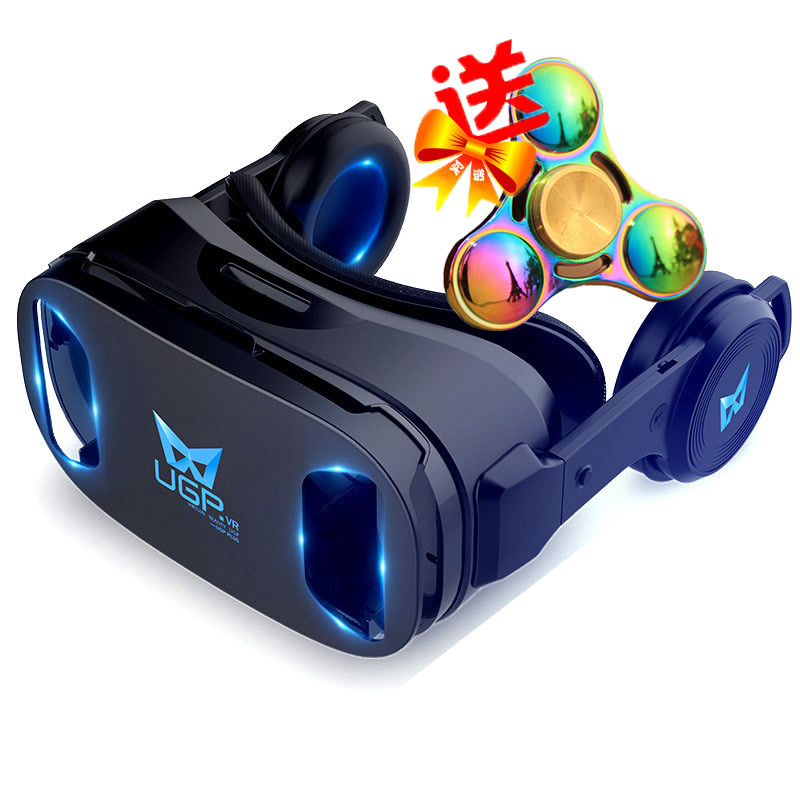 【买送陀螺】UGP U8魔镜黄金版 自带耳机 成人VR3D眼镜 游戏头盔