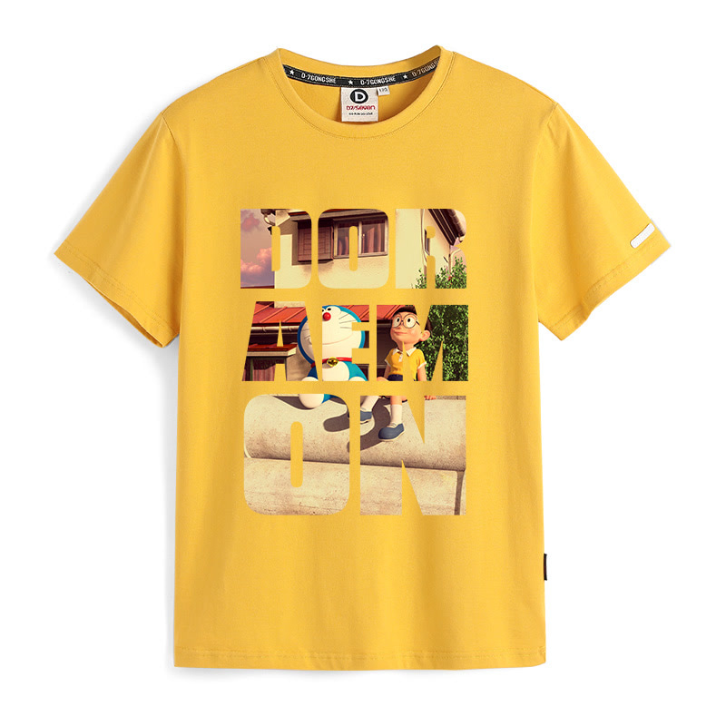 哆啦A梦短袖T恤第七公社 情侣装夏装新款男士打底衫半袖衣服