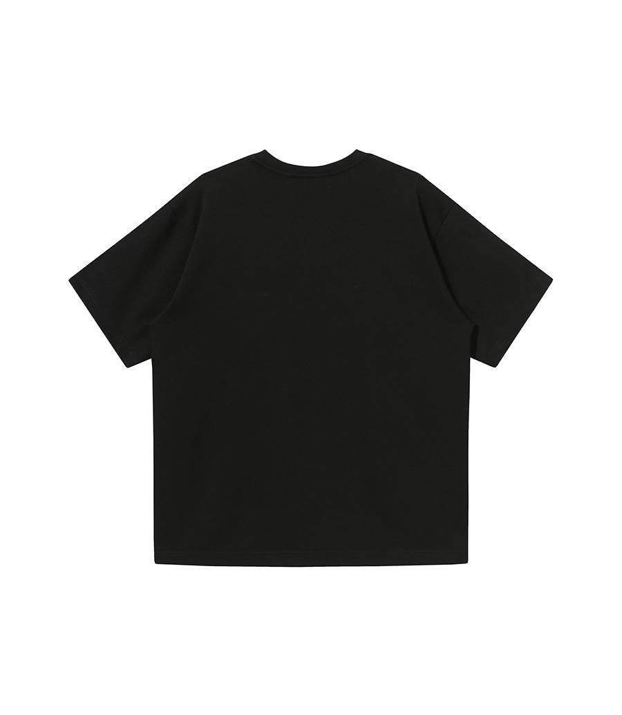内购-FOURTRY黑色恐龙背鳍LOGO T恤 21SS01BK32X